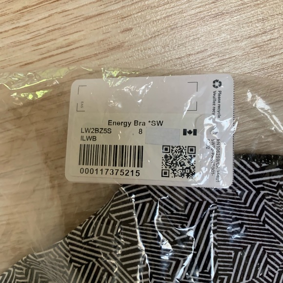Lululemon Seawheeze 2020 Energy Bra black white 8 - Picture 5 of 5